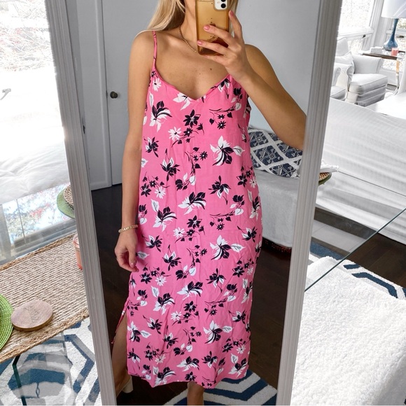 🌸 MARKS & SPENCER BOHO PINK MULTI SLIT MAXI DRESS! - Picture 5 of 13